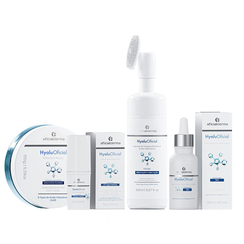 HyaluOficial Anti-idade Espuma + S&eacute;rum + Stick + Preenchedor