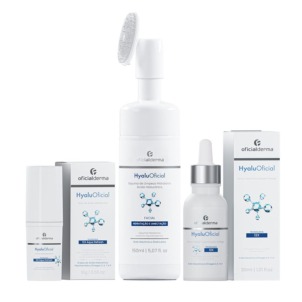 HyaluOficial Anti-idade Espuma + S&eacute;rum Volumizador + Stick