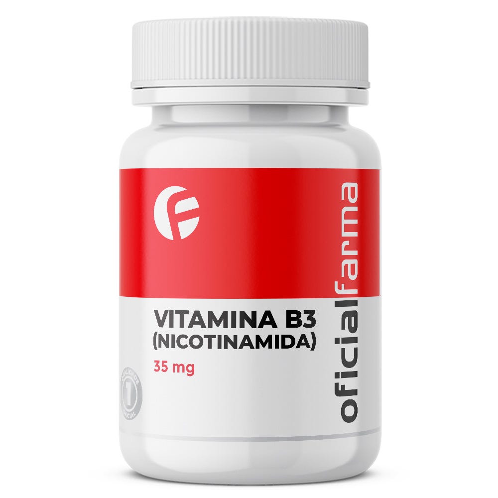 Vitamina B3 (Nicotinamida) 35mg 60 C&aacute;psulas