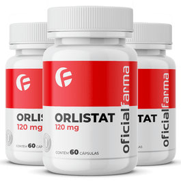 Kit 3 Pote Orlistate 120Mg 60 Caps - Emagreça com Orlistat | Oficialfarma
