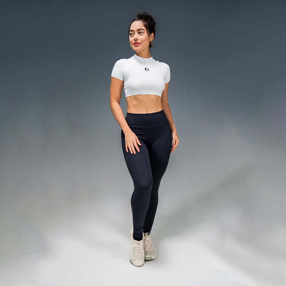 Cal&ccedil;a Legging Bolso Laterais Oficialclub Preta
