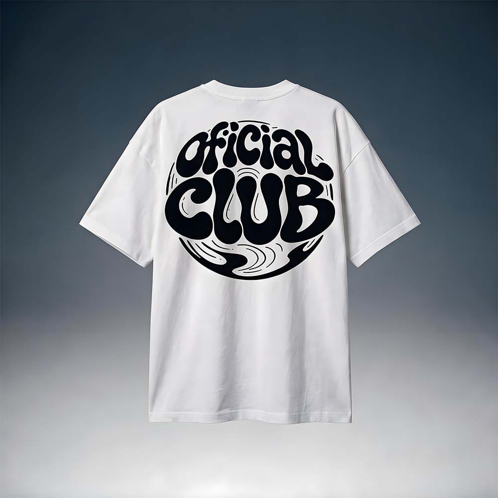 Camiseta Regular Oficialclub Signature Branca Com Logo