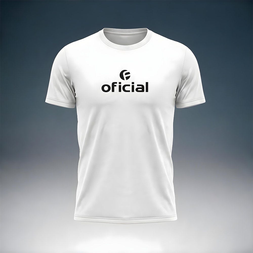 Camiseta Sport Dry Oficialclub Branca Com Logo