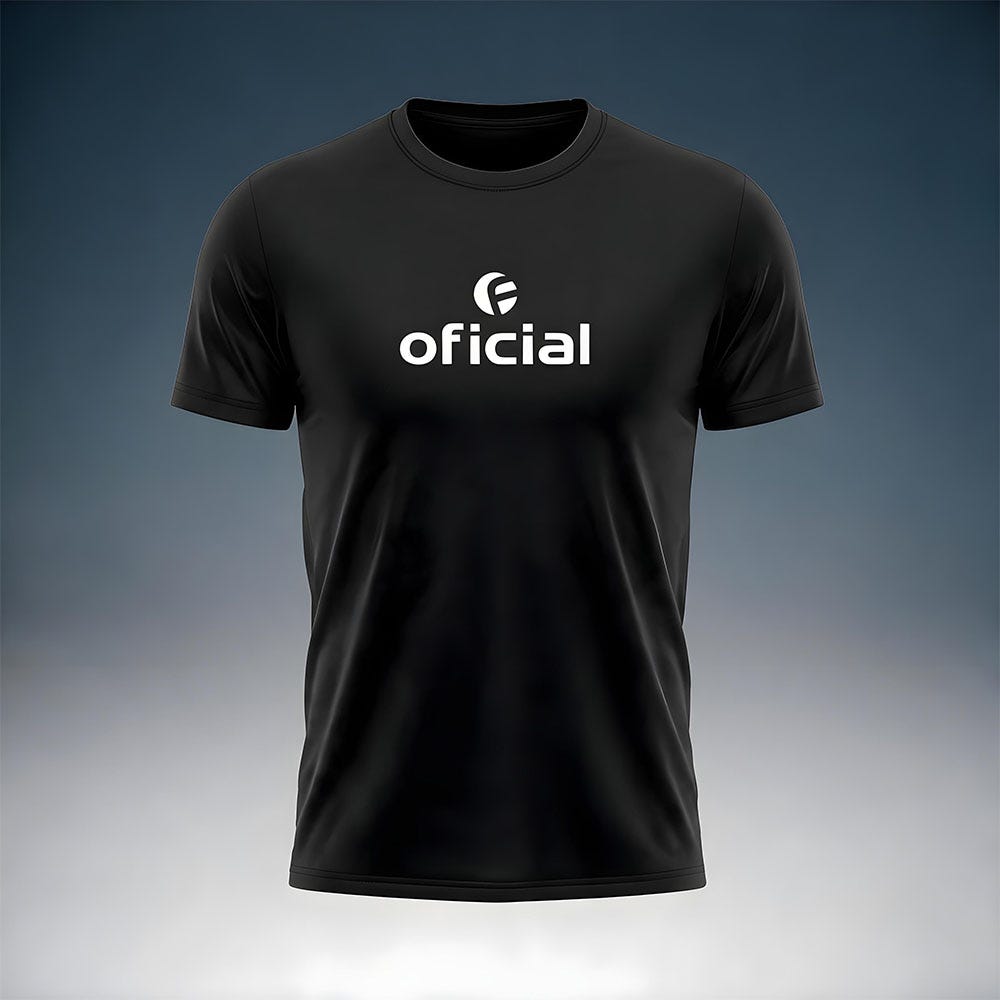 Camiseta Sport Dry Oficialclub Preta Com Logo