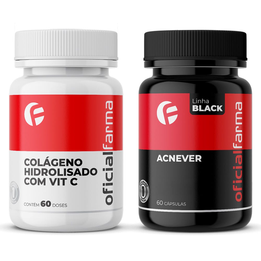 Controle da Acne - Colágeno Hidrolisado com Vit C + Acnever Black