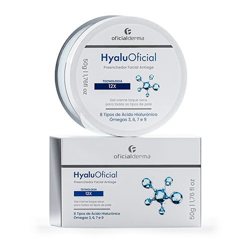 HyaluOficial - Preenchedor Facial Anti-idade 12x 50g