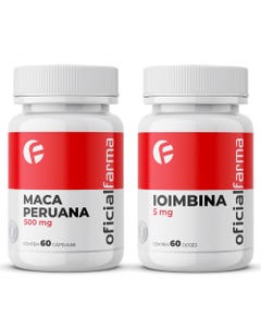 Maca Peruana 500mg 60 Cápsulas + Ioimbina (yohimbine) 5mg 60 doses