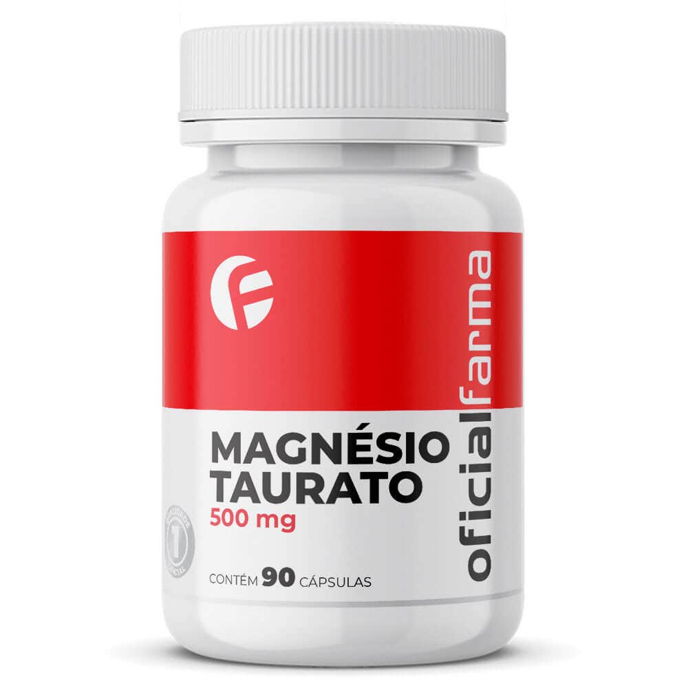 Magnésio Taurato 500mg 90 Caps | Oficialfarma - Saúde do Corpo