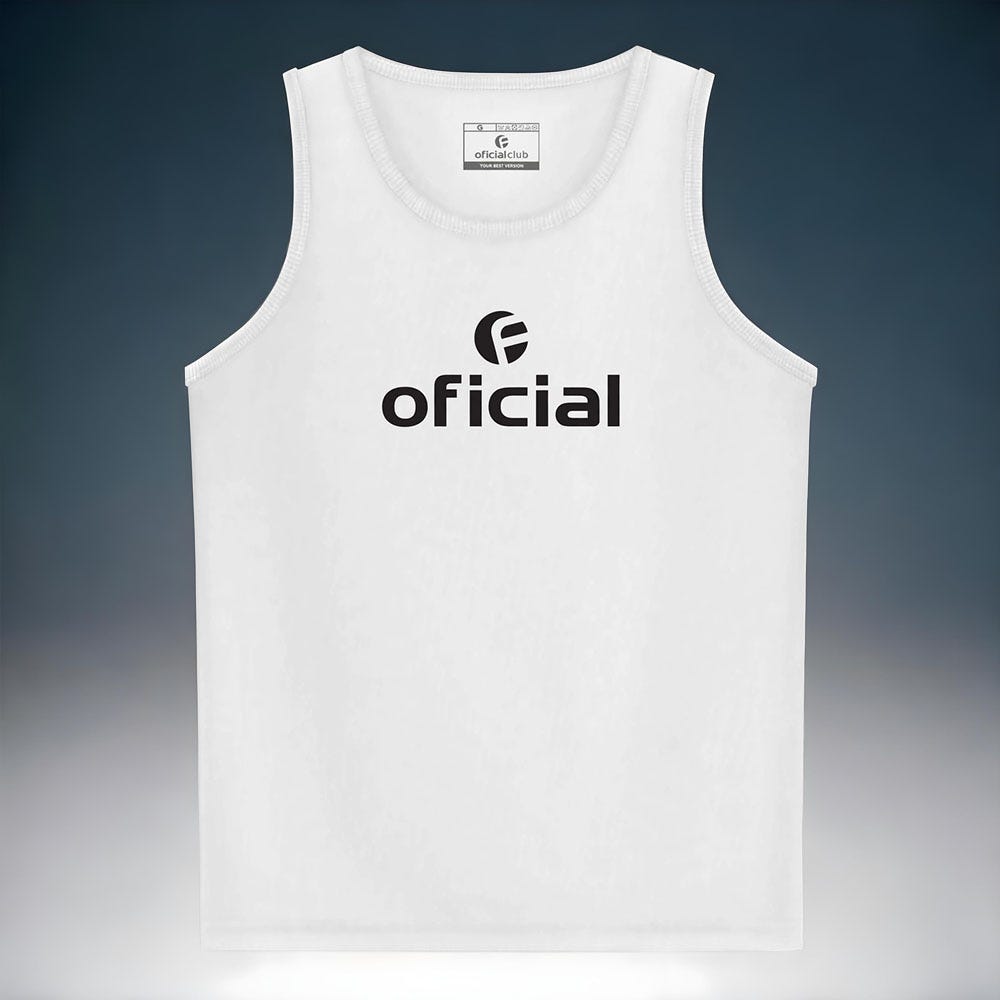Regata Casual Oficialclub Branca Com Escrita Oficial