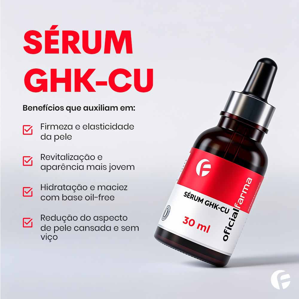 ghk cu para que serve Sérum Facial GHK-Cu 3% 30mL GHK-Cu Peptídeo de Cobre 120mcg