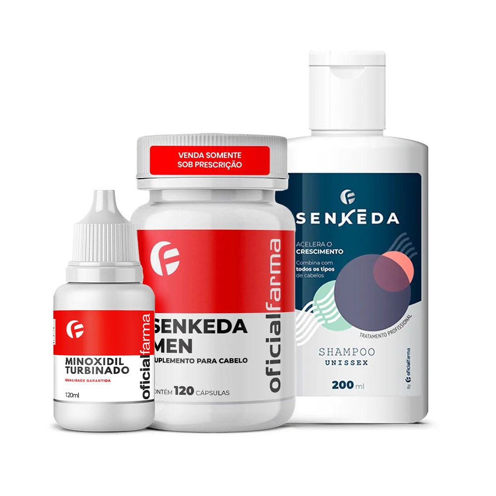 Minoxidil Turbinado, Dutasterida Senkeda Men e Shampoo