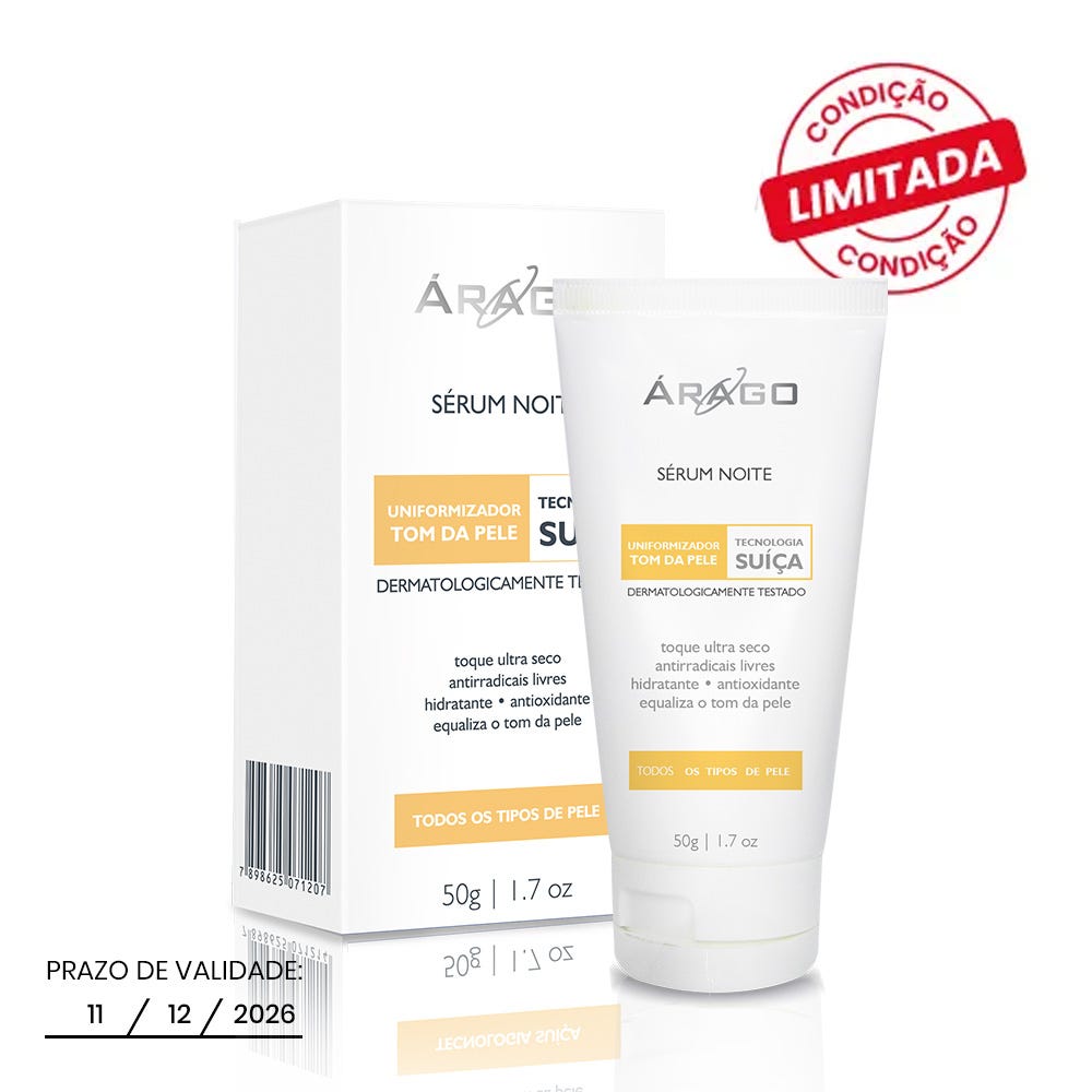 Sérum Noite Clareador Tecnologia Suíça 50g