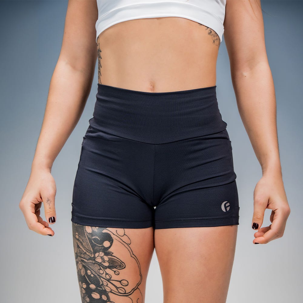 Shorts Bolso Laterais Oficialclub Preto Com Logo