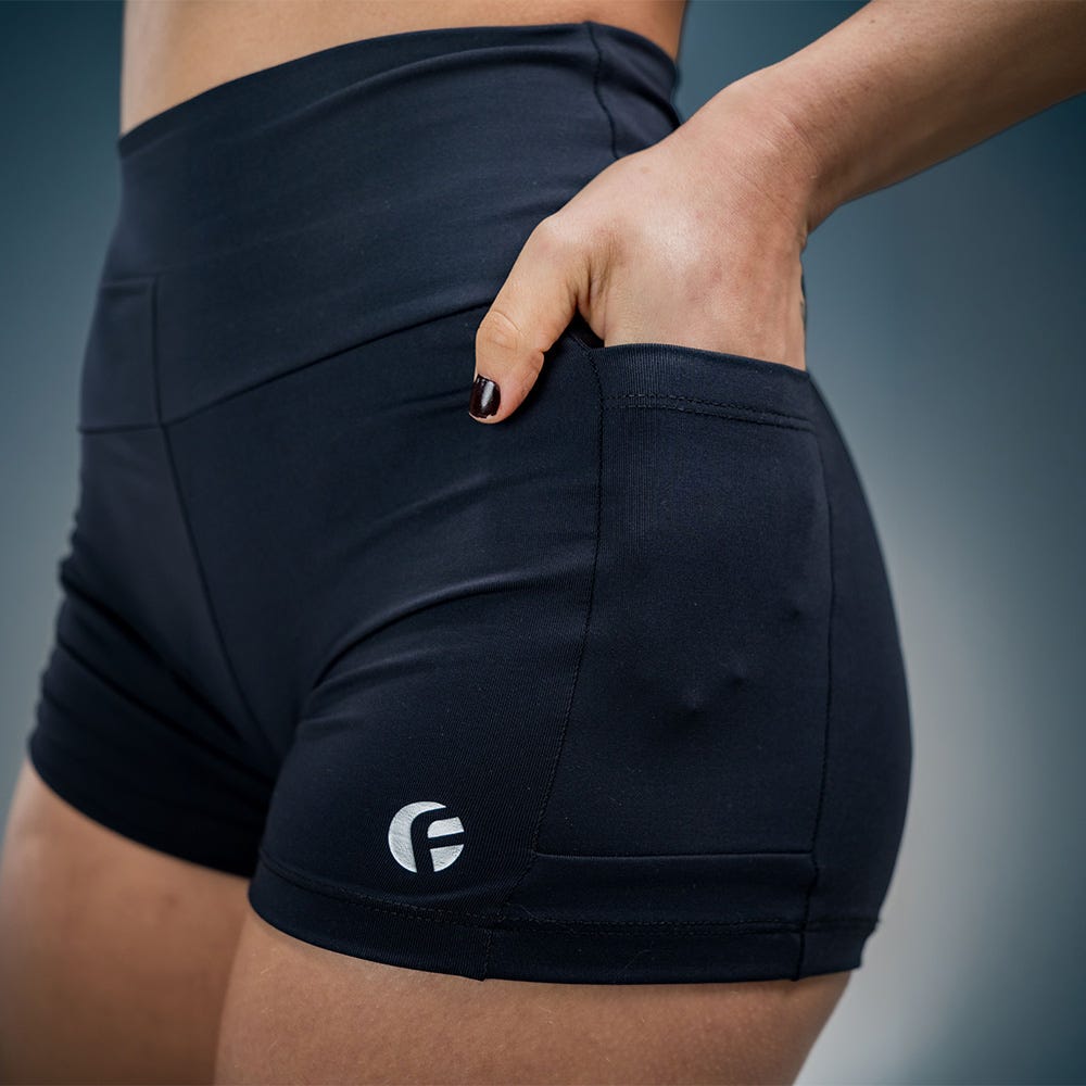 Shorts Bolso Laterais Oficialclub Preto Com Logo