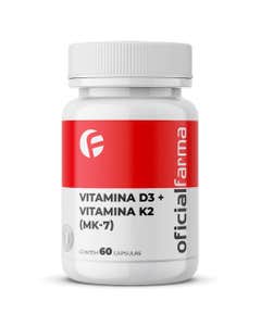 Vitamina D3 + Vitamina K2 (Mk-7) 60 Cápsulas